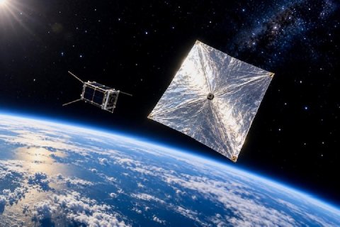 Миниатюрный световой парус передал сигнал с орбиты