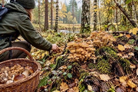 Грибы в Подмосковье сейчас есть, но опята не везде