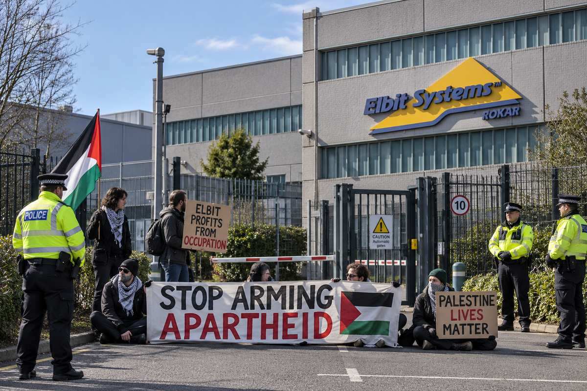 В Британии активисты перекрыли подъезды к заводу Elbit