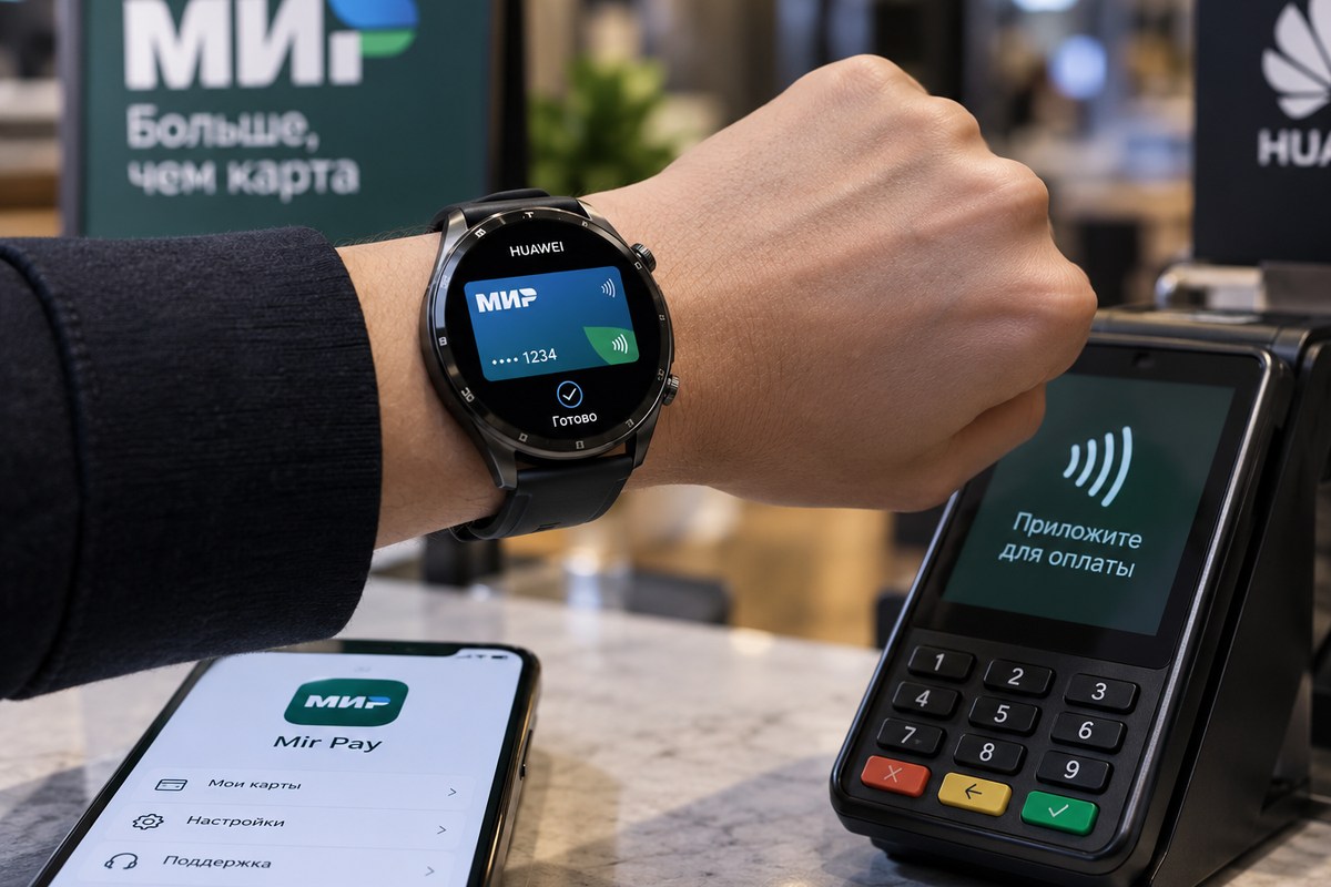 Mir Pay вышел на часы Huawei