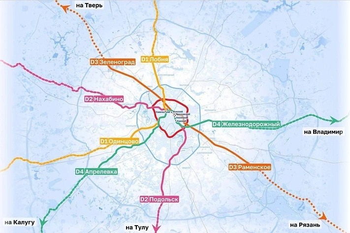 Проект продления МЦД затронет все четыре диаметра