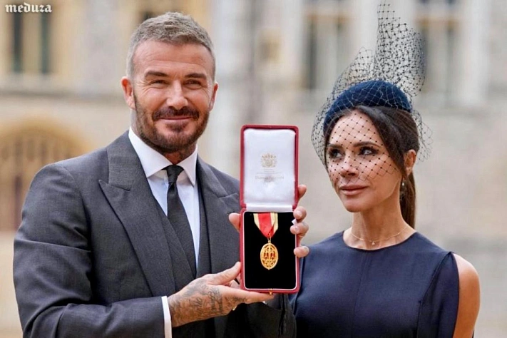 Дэвида Бекхэма посвятили в рыцари в Виндзоре