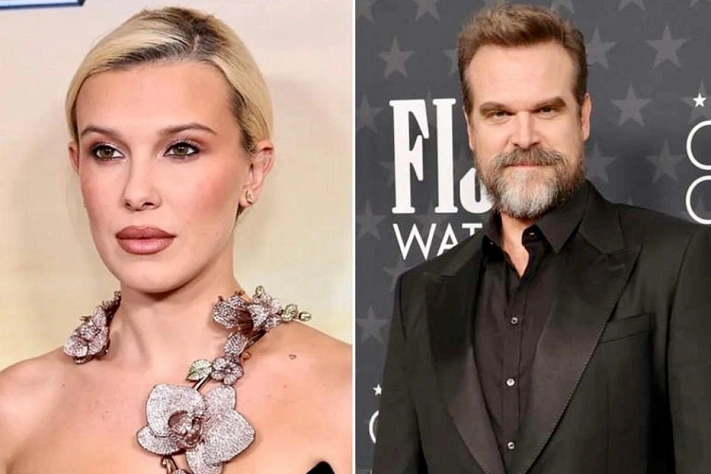 Милли Бобби Браун и Дэвид Харбор — что происходит на съёмках «Очень странных дел»