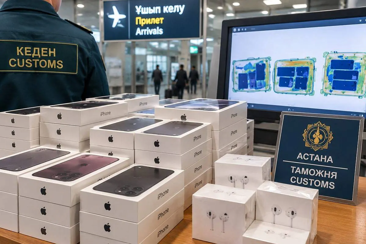 В аэропорту Астаны нашли 223 iPhone 18 без декларации