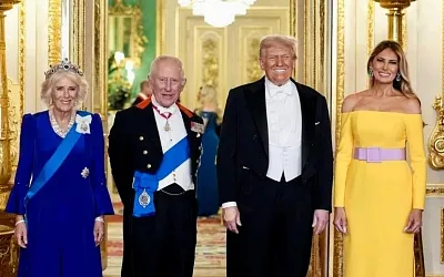 Мелания Трамп на приёме у Карла III: яркий образ без компромиссов