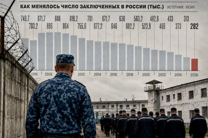 В России стало меньше 300 тысяч заключённых