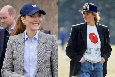 кэтрин снова соединила кепку и пиджак — любимый приём дианы неожиданно вернулся в королевский гардероб