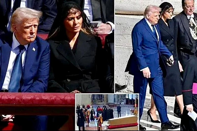 мелания трамп отметила 55-летие в день прощания с папой римским