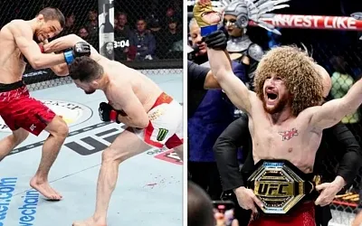 Мераб Двалишвили защитил титул чемпиона UFC, победив Умара Нурмагомедова
