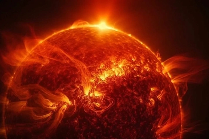 На обратной стороне Солнца продолжаются мощные взрывы