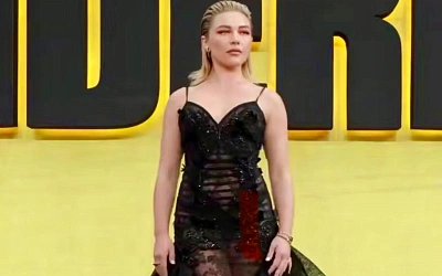 Флоренс Пью и Педро Паскаль на премьере «Громовержцев» в Лондоне