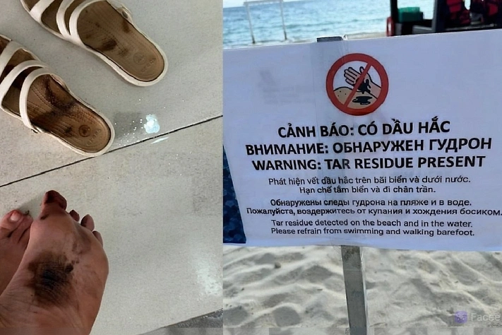 Туристы жалуются на мазут в Нячанге и Камрани