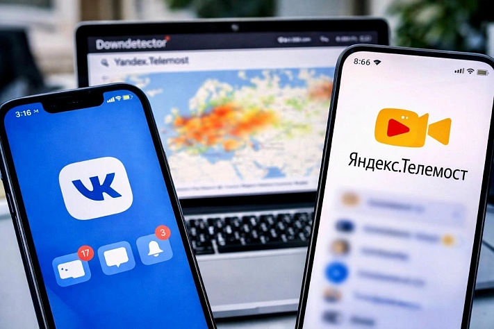 Пользователи массово жалуются на сбои во «ВКонтакте» и «Телемосте»