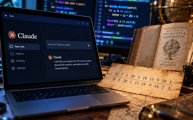 Claude «раскрыл» шифр XVII века — но проверка не сошлась
