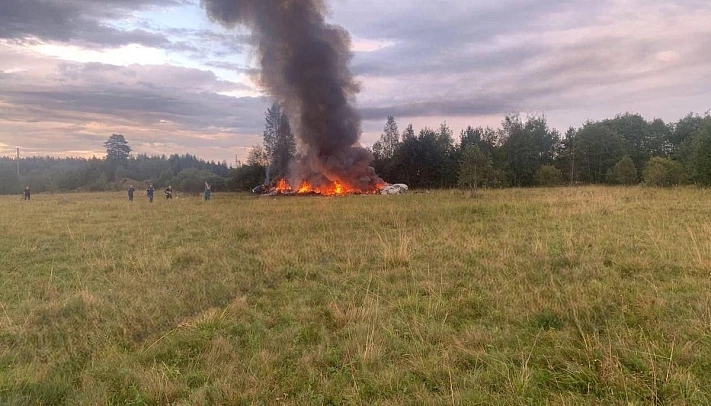 Потерпел крушение самолёт Евгения Пригожина