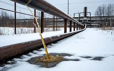 В Оленегорске разлилось 80 тонн бензина