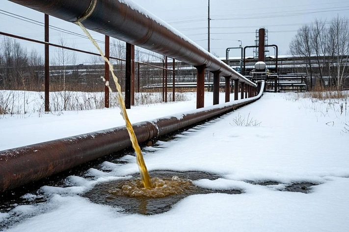 В Оленегорске разлилось 80 тонн бензина