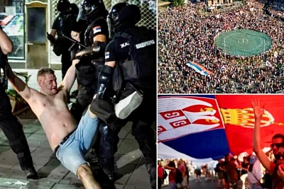 в сербии возобновились массовые протесты с требованием досрочных выборов