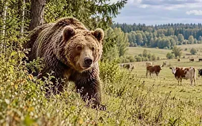 В Новосибирской области после атак на скот убили медведя