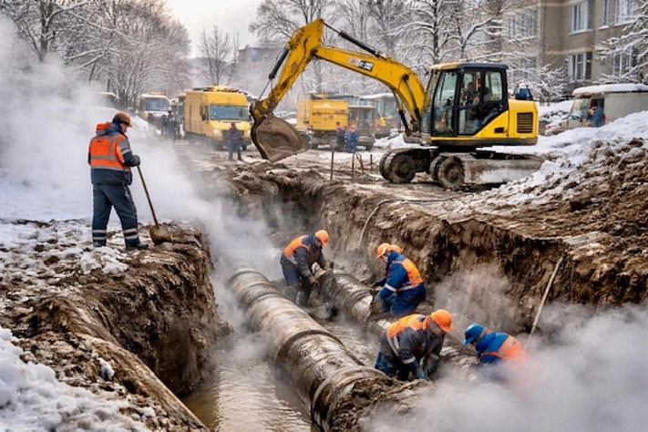Петрозаводск частично остался без тепла из-за аварии на магистрали