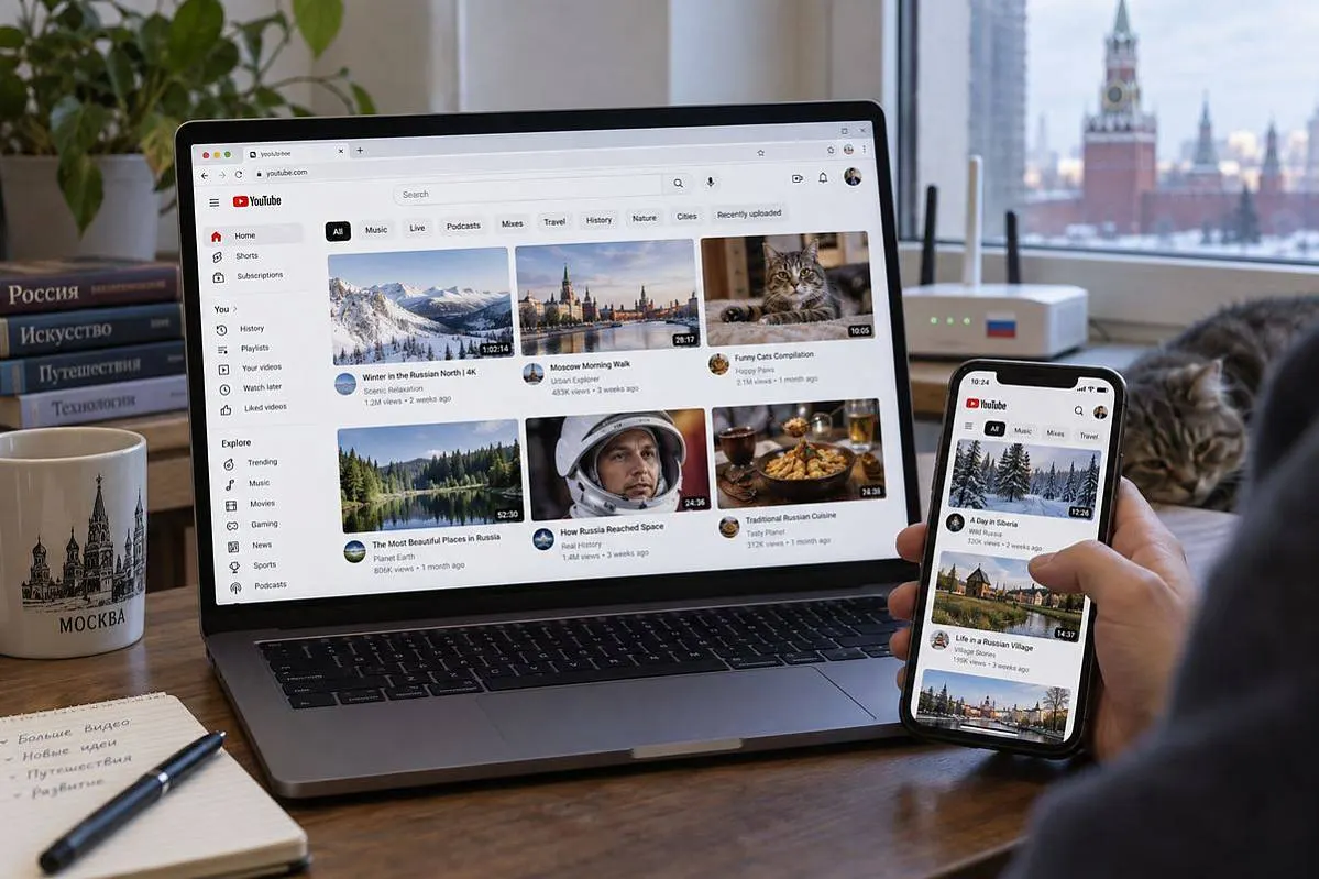 Россияне стали смотреть YouTube на 24% дольше