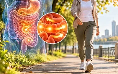 20 минут ходьбы ускоряют работу кишечника