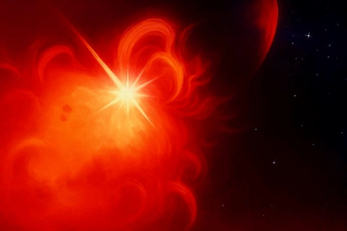 Мощный взрыв далёкой звезды напугал астрономов