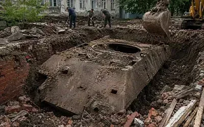 В Казани раскопали танк