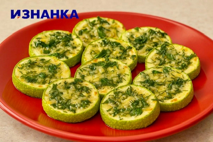 Кабачки, запечённые с сыром и ароматными травами