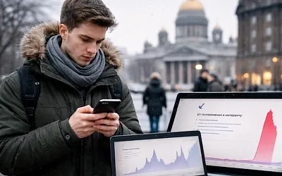 В Петербурге снова пропал мобильный интернет и заработал только «белый список»