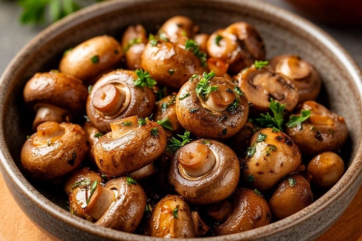 Делаем жареные шампиньоны с паприкой и чесноком