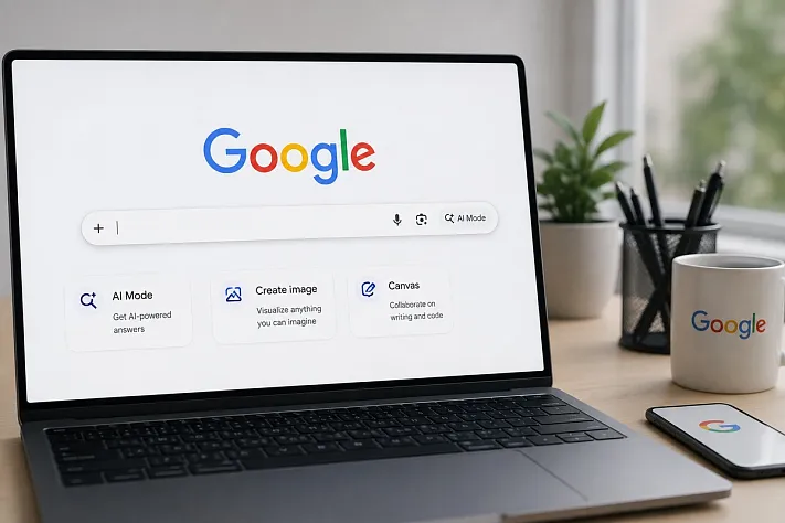 Google тестирует главную страницу без кнопки «Поиск»