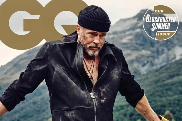 Брэд Питт стал героем GQ в образе рабочего