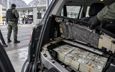 На Верхнем Ларсе в машине нашли 425 тысяч долларов