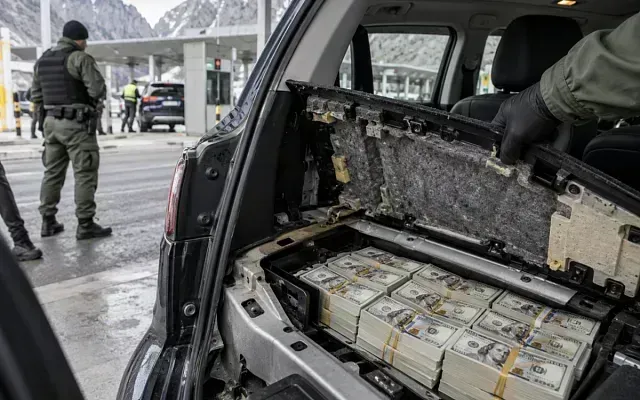 На Верхнем Ларсе в машине нашли 425 тысяч долларов