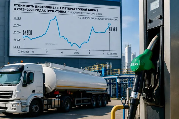 Дизель на бирже подошёл к годовому максимуму