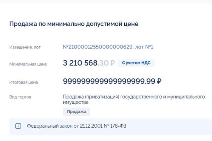 В Ярославле торги по продаже муниципального здания завершились аномальной ставкой