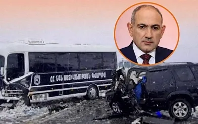 В Армении кортеж сопровождения Пашиняна попал в ДТП