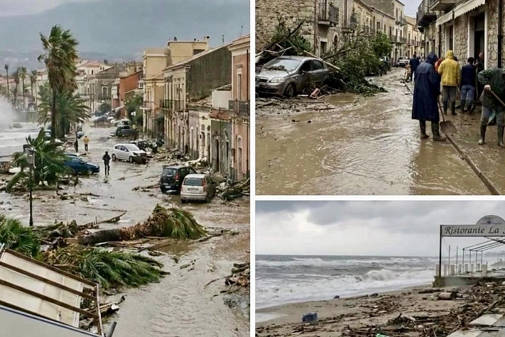 Циклон «Гарри» ударил по югу Италии и оставил Сицилии ущерб свыше миллиарда евро