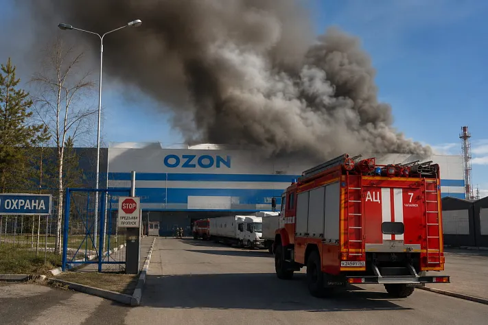 Ozon остановил склад в Самарской области после атаки