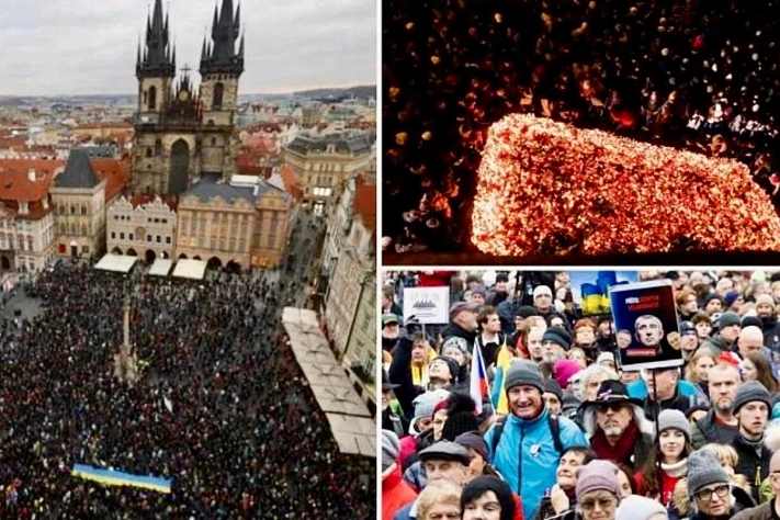 Протесты в Чехии и Словакии защищают наследие Бархатной революции