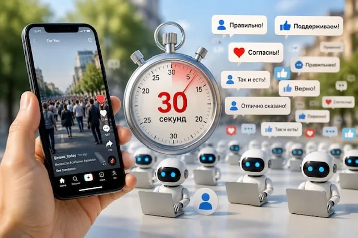 Боты в TikTok приходят раньше зрителей