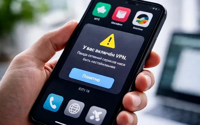 Операторы начали предупреждать о включённом VPN