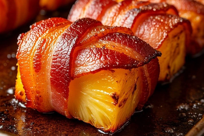 Рулетики с беконом и ананасом: идеальная закуска для праздника