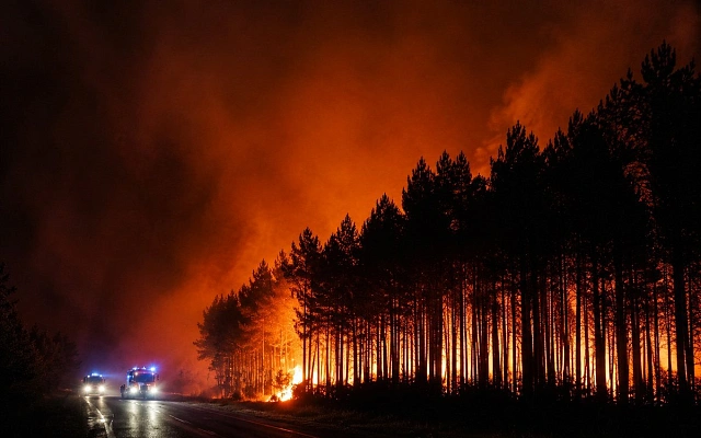 Пожары во Франции и Испании привели к массовой эвакуации