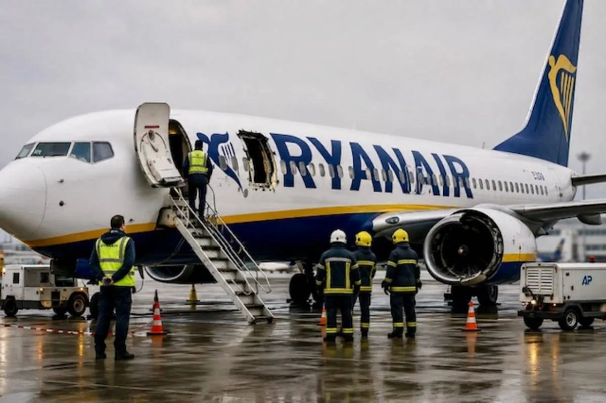 Пассажира Ryanair едва не вытянуло через разбитый иллюминатор