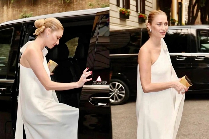 Беременная Беатриче Борромео появилась на шоу Dior в Риме