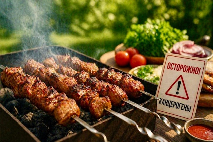 Шашлык не обязательно жарить до чёрной корки
