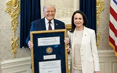 Мария Мачадо отдала свою Нобелевскую медаль Дональду Трампу