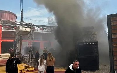В евпаторийском парке произоло возгарание